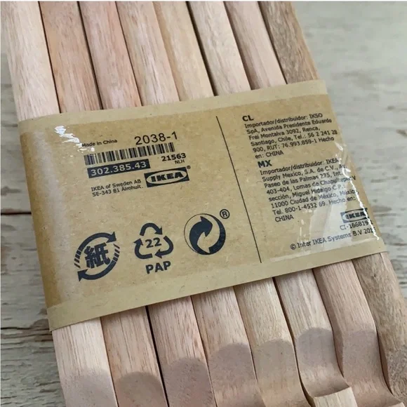 8 pc IKEA Natural Wood Hangers with  discounted catalog (last issue ever made!) - Picture 5 of 15